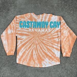 Disney Cruise Line Spirit Jersey Shirt Large Tie Dye Castaway Cay Bahamas